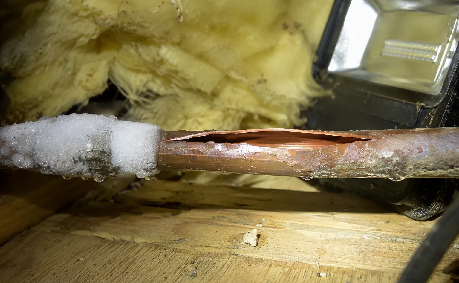 Plumber repairing supply lines under a sink